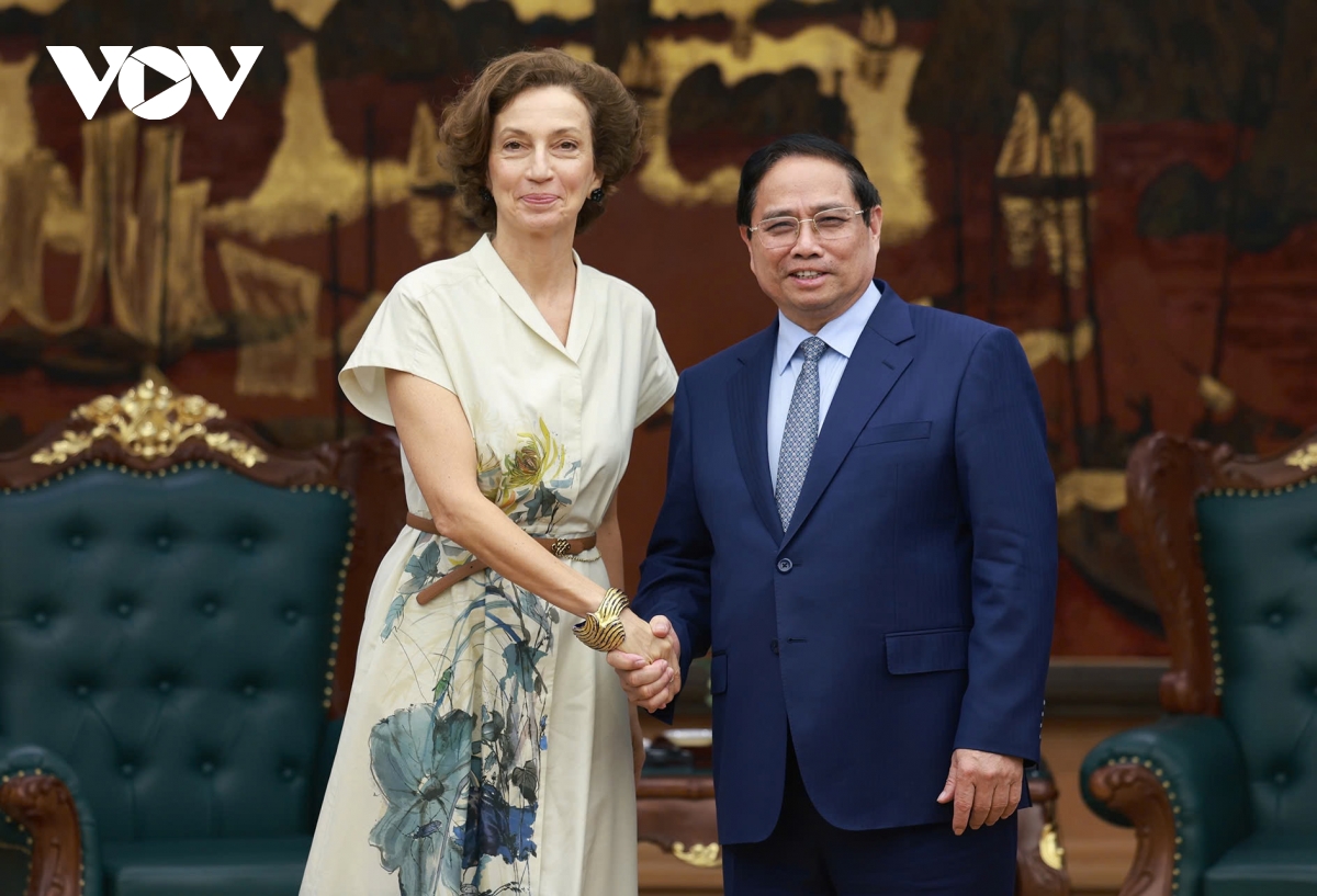 Thủ tướng Phạm Minh Chính tiếp Tổng Giám đốc UNESCO